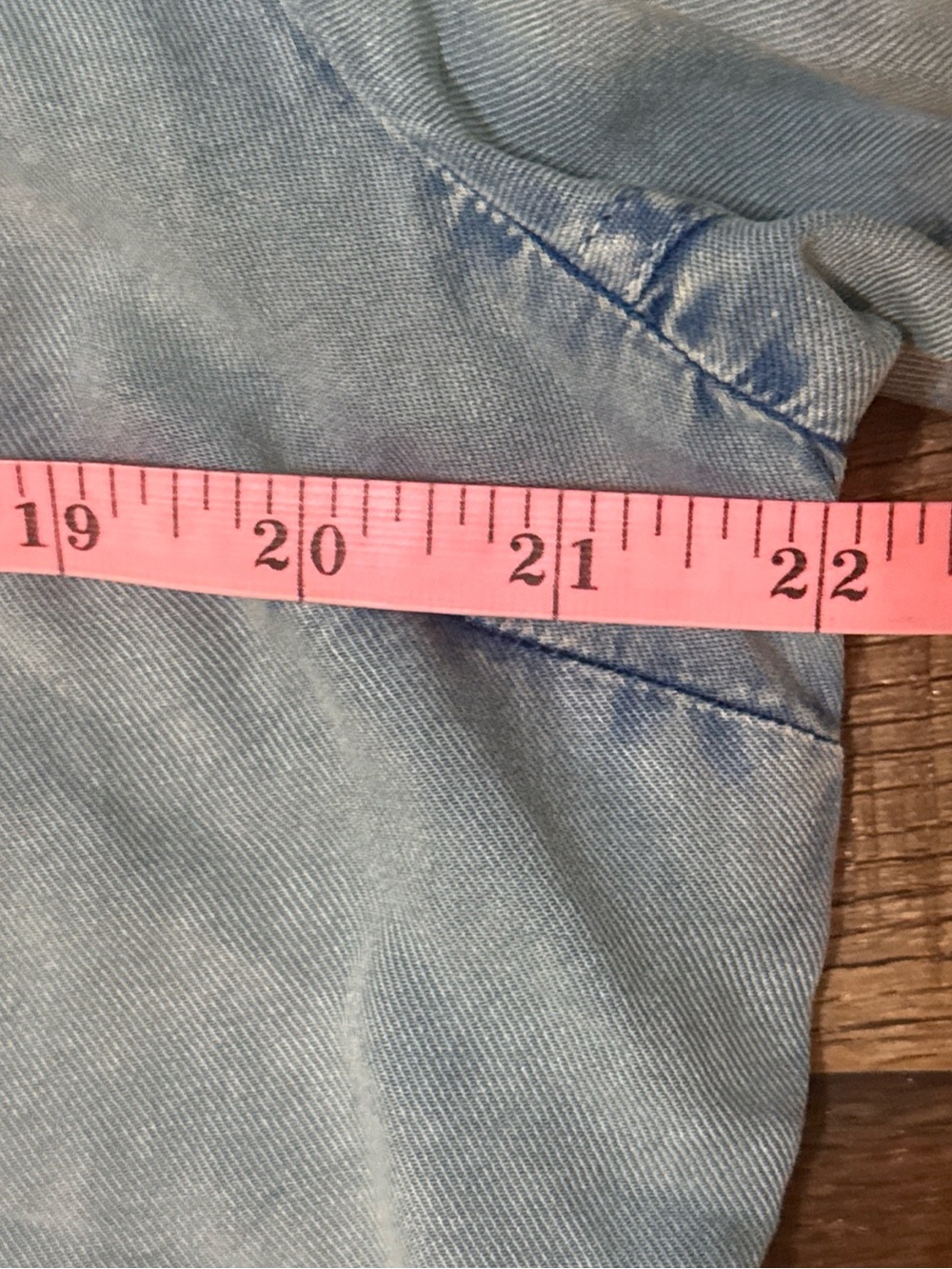 Soft Surroundings Light Blue Embroidered Chambray Denim Shirt - Picture 6 of 12